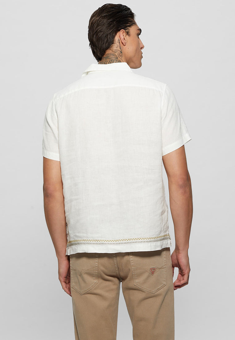 Island Linen Embro Shirt